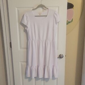 52 Seven Light Pink short sleeve Casual midi Dress SzLG